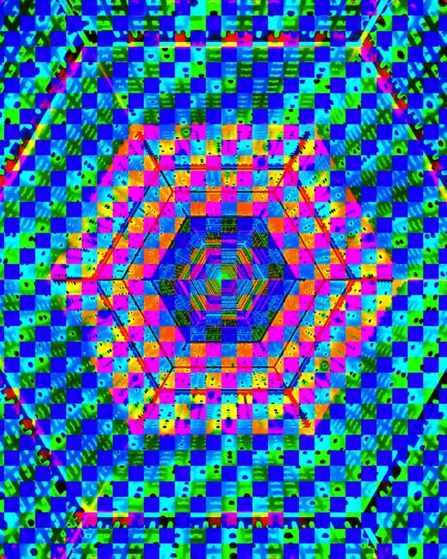 Neon Tunel Šestkotna Mreža VJLoops 4:5 Instagram 60fps Ohranjevalnik Zaslona