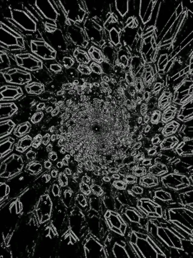 Neon Tunnel Hexagon Screensaver 3:4 iPad Portrait 60fps Vj Loop