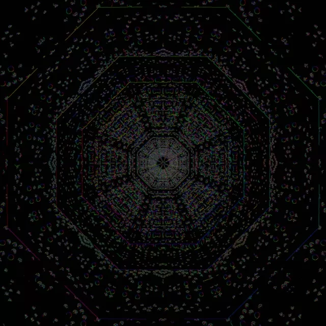 Neon Tunnel Hexagon Vortex VJ Loop 1:1 Square 60fps Screensaver