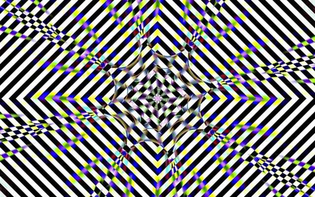 Neon Tunnel Hypnotic Diamond Vortex VJ Loop 16:10 Macbook 60fps Screensaver