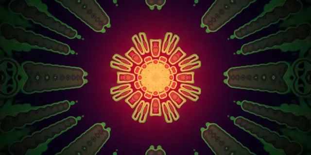 neon tunnel hypnotic red vortex 2:1 univisium 60fps vj loop screensaver