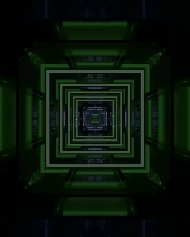 Neon Tunnel Infinite Square Vortex 4:5 Instagram 60fps Screensaver Loop