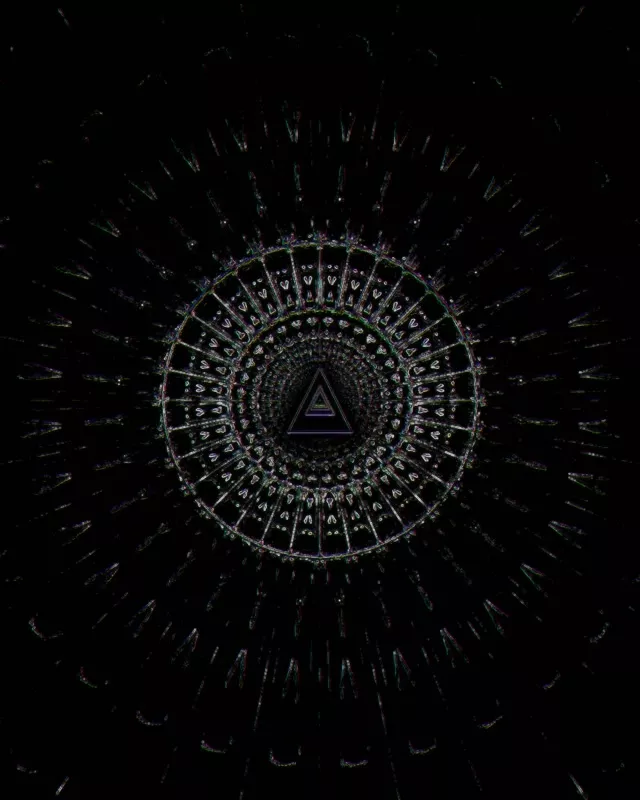 Neon Tunnel Infinite Triangle Vortex Loop 4:5 Instagram 60fps Screensaver