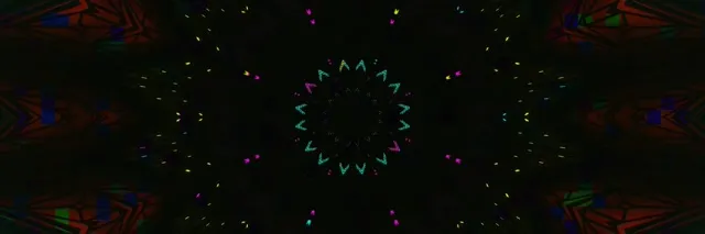 霓虹隧道万花筒曼荼罗 Vj Loop 3:1 三倍宽屏 60fps 屏保