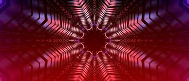 Tunel Neon Vorbull Yll Kaleidoskop Vj Loop 21:9 Ultrawide 60fps Screensaver