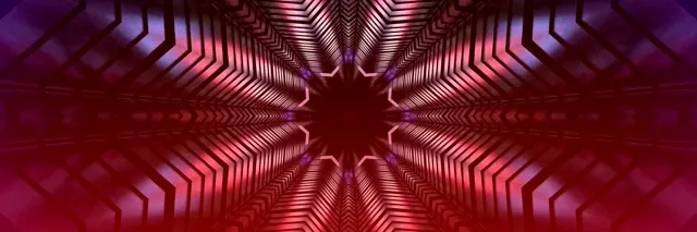 Neon Tunel Kaleidoskop Zvijezda Vorteks VJ Loop 3:1 Triple Wide 60fps Screensaver