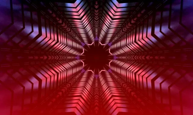 Terowong Neon Star Kaleidoscope VJLoops 5:3 Wide 60fps Screensaver