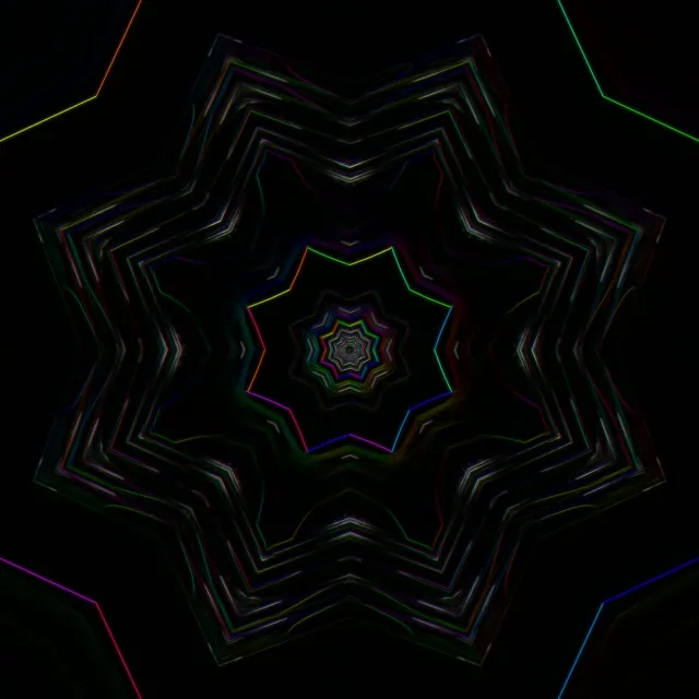 neon tunnel 1:1 square 60fps screensaver symmetric vortex motion background