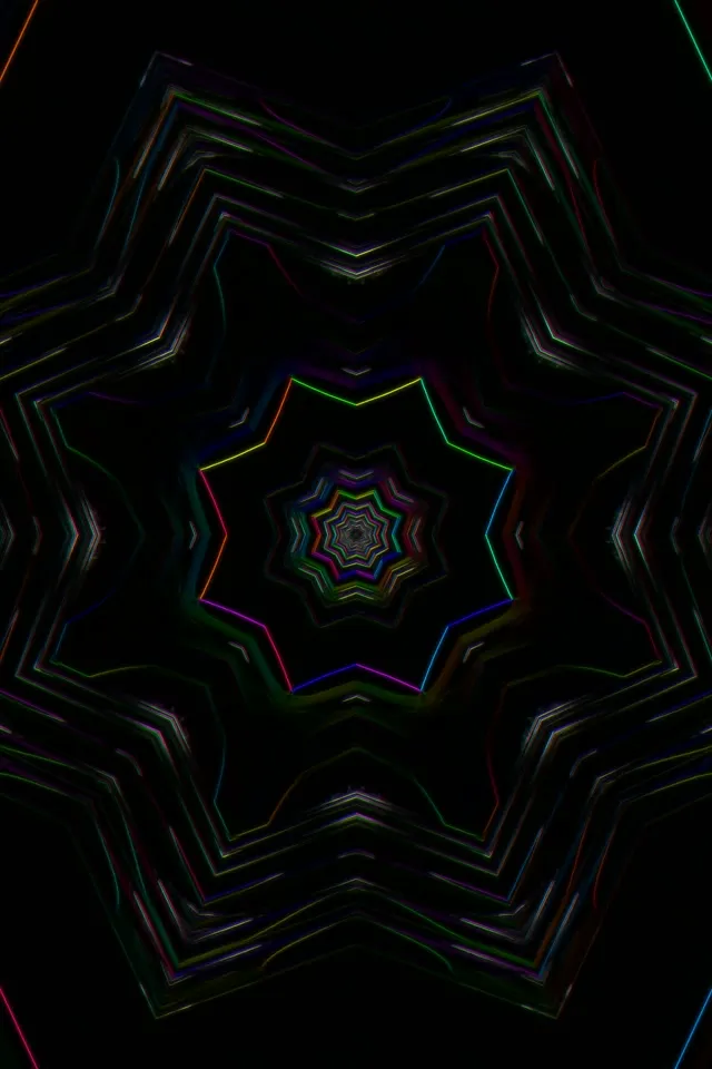 neon tunnel 2:3 photo portrait 60fps screensaver luminous mandala motion background