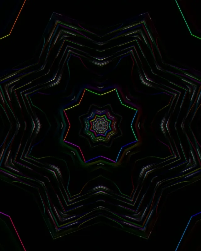 neon tunnel 4:5 instagram 60fps screensaver vibrant star vj animation