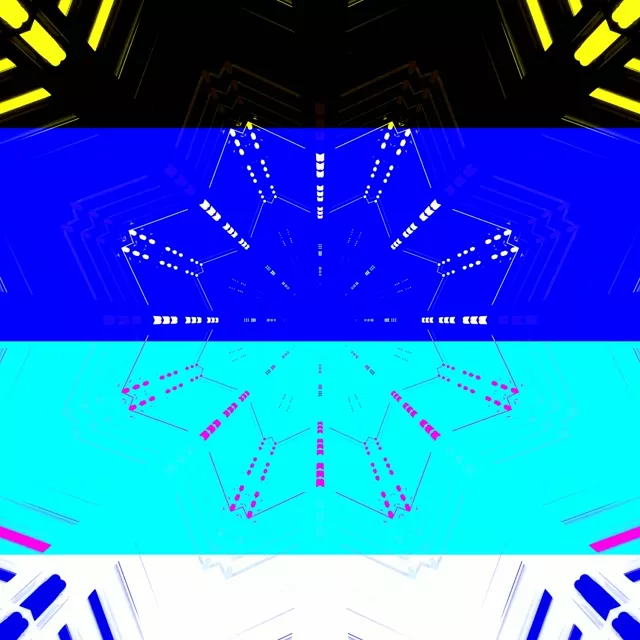 Neon Tunelio Kaleidoskopas VJ Loop 1:1 Square 60fps Ekrano Užsklanda