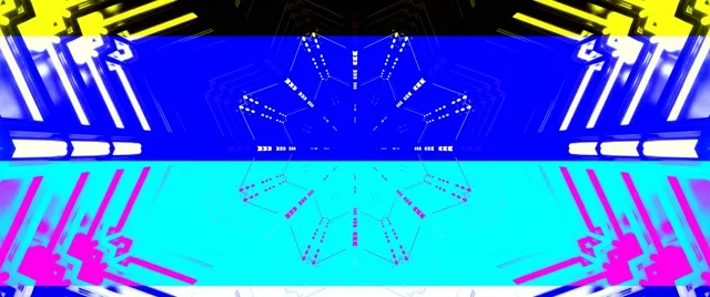 Neon Tunnel Kaleidoskop Schaltkreis Vj Loop 2.39:1 Cinemascope 60fps Bildschirmschoner