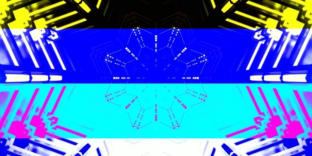 نفق النيون كاليدوسكوب Star Burst VJ Loop 2:1 Univisium 60fps Screensaver