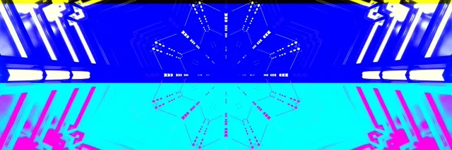 Twnnel Neon Kaleidoscop VJ Loop 3:1 Triple Wide 60fps Arbedwr Sgrin