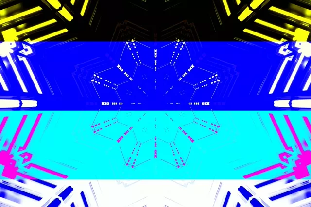 Neonový tunel Kaleidoskop Mriežka 3:2 Surface 60fps Šetrič obrazovky VJ Loop