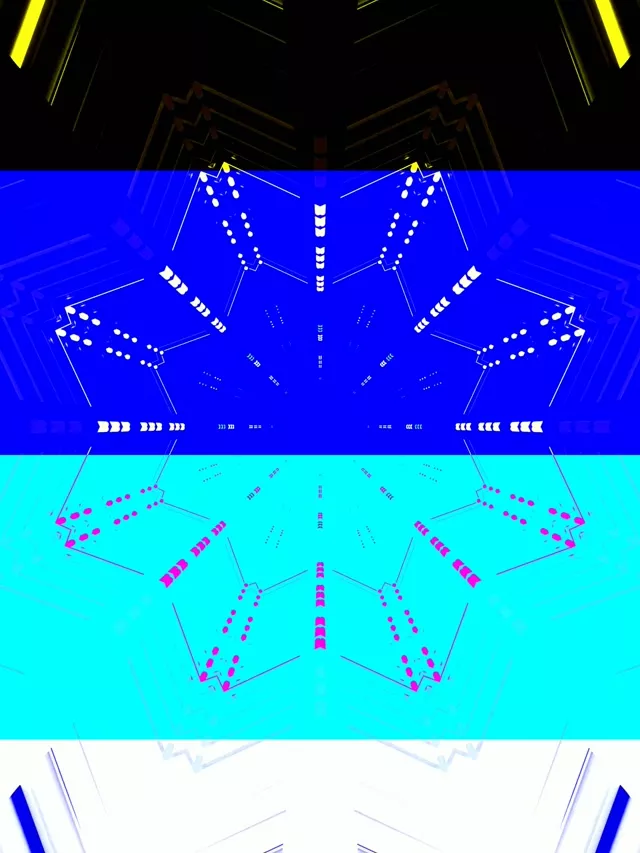 Neon Tunela Zigzag Kaleidoskopioa VJ Loop 3:4 iPad Portrait 60fps Pantaila-babesa