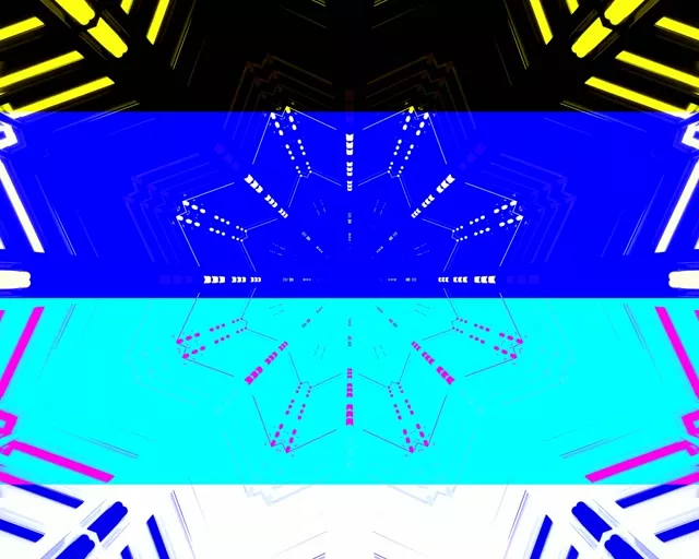 Soilsiú Néoin Tunnel Kaleidoscope Burst VJ Loop 5:4 Industrial 60fps Scáileán Gréine