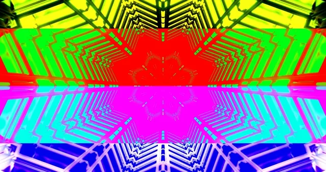 Neon Tünel Kaleidoskop 4K UHD 60fps Ekran Koruyucu Windows 10 VJ Loop