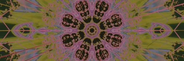 Неонска тунела калидоскоп процват VJ Loop 3:1 Triple Wide 60fps Screensaver