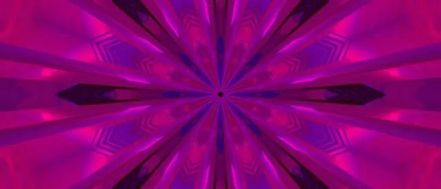 Neonin tunneli kaleIdoskooppi purskahdus 21:9 Ultrawide 60fps VJ Loop Screensaver