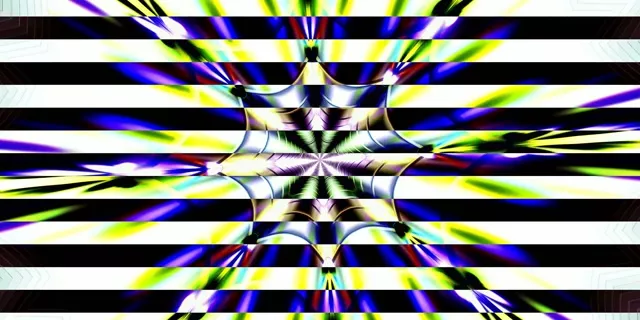 انفجار کالیدوسکوپ تونل نئون VJLoops 2:1 Univisium 60fps صفحه نمایش