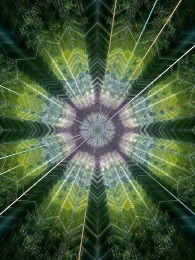 Neon Tunnel Kaleidoscope Burst VJLoops 3:4 iPad Portrait 60fps Screensaver