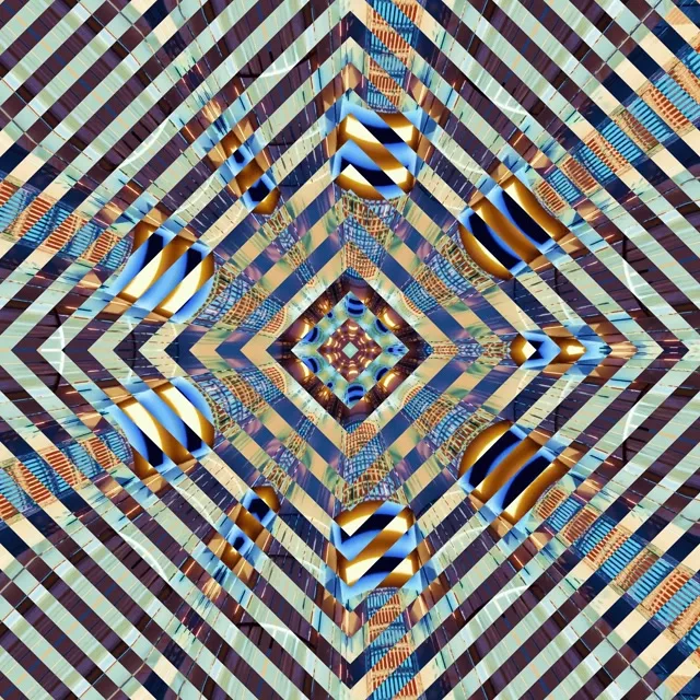 Neon Tunnel Kaleidoscope Diamond Vortex VJ Loop 1:1 Square 60fps Screensaver