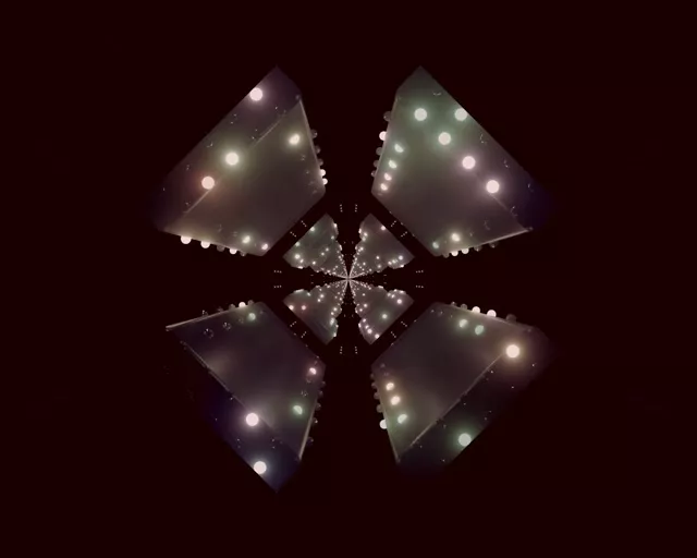 नियॉन टनल कैलिडोस्कोप फ्लावर VJ Loop 5:4 इंडस्ट्रियल 60fps स्क्रीनसेवर