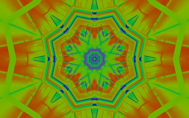 Twnnel Neon Kaleidosgop Seren Vj Loop 16:10 Macbook 60fps Arbedwr Sgrin
