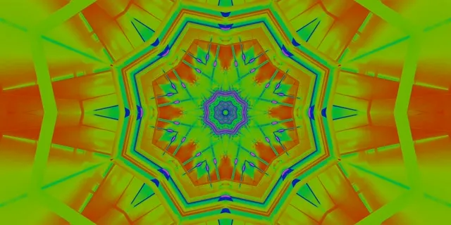VJLoops Terowongan Neon Kaleidoskop Ledakan Bintang 2:1 Univisium 60fps Screensaver