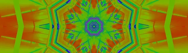 Neon Tunnel Kaleidoskop Stern Burst 32:9 Super Ultrawide 60fps Bildschirmschoner Vj Loop