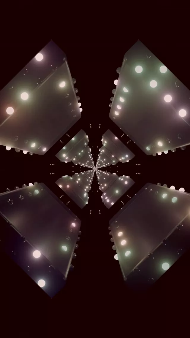 Terowong Neon Ledakan Cahaya Kaleidoskop VJ Loop 9:16 Reels 60fps Penapis