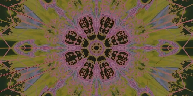 Neon Tunnel Kaleidoskop Mandala Vj Loop 2:1 Univisium 60fps Skjermbeskytter