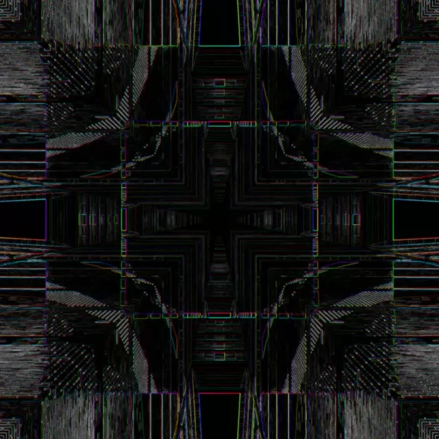 Neon Tunnel Kaleidoscope Mirror 1:1 Square 60fps VJ Loop Screensaver