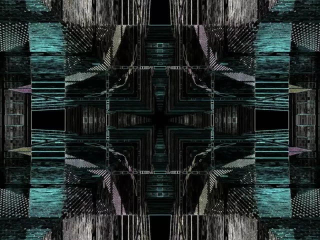 Neon Tunnel Kaleidoscope Mirror | 4:3 Classic 60fps VJ Loop Screensaver