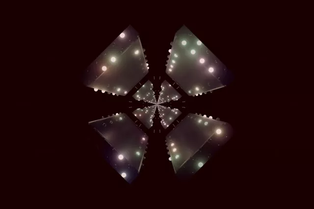 Neon Tunnel Kaleidoskop Blütenblatt Burst Vj Loop 3:2 Surface 60fps Bildschirmschoner