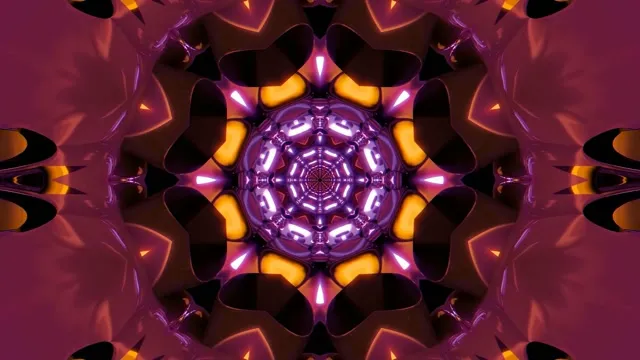 Neon Tunnel Kaleidoscope Pink Red 4K Uhd 60Fps Screensaver Windows 11 Vj Loop