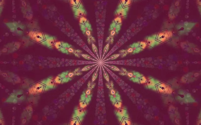 Neon Tunnel Fractal Flower Burst VJ Loop 16:10 Macbook 60fps Skärmsläckare