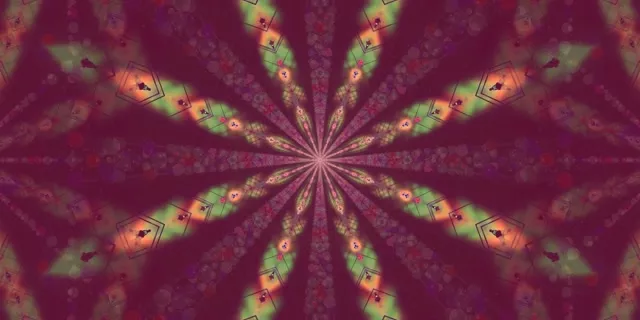 Neon Tunnel Kaleidoscope Burst VJ Loop 2:1 Univisium 60fps Screensaver