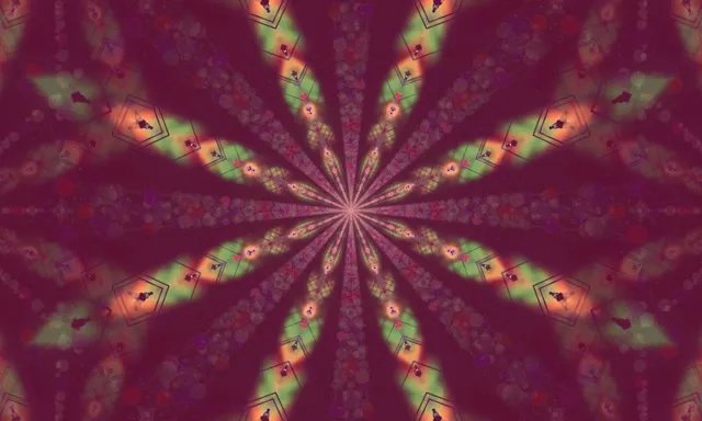 Neon Tunnel Kaleidoscope Flower Burst VJ Loop 5:3 Lai 60fps Kuvaraam