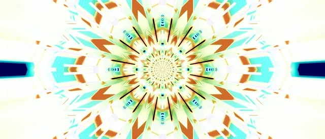 Vj Loop Neontunnel Kaleidoskop Stjärnexplosion 21:9 Ultrawide 60fps Skärmsläckare