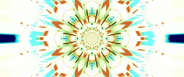Neon Tonnel Kaleidoskoop Uitbarsting VJ Loop 2.39:1 Cinemascope 60fps Sluimerskerm