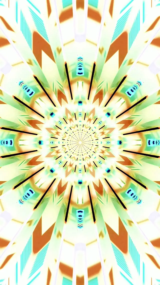 Neon Alagút Kaleidoszkóp Kitörés VJ Loop 9:16 Reels 60fps Képernyővédő