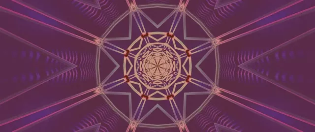 Túnel Neon Caleidoscópio Explosão Estrela 2.39:1 Cinemascope 60fps Protetor de Tela VJ Loop