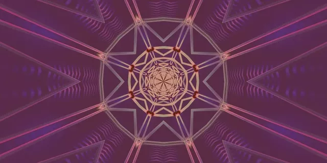 Neon Tunnel Kaleidoscope Star Burst VJLoops 2:1 Univisium 60fps Screensaver