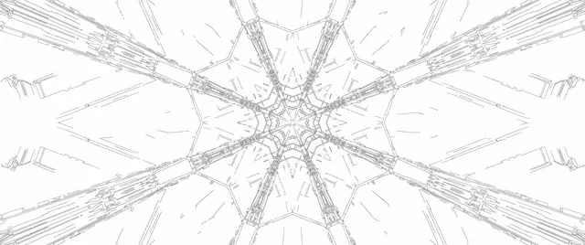 Neon Tunnel Kaleidoscope Star Burst VJ Loop 2.39:1 Cinemascope 60fps Screensaver