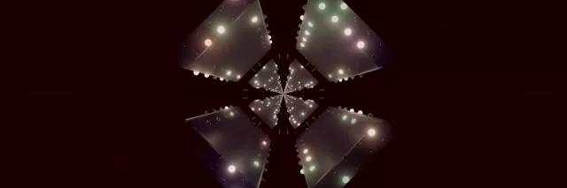 Neon Tunnel Kaleidoskop Stjärnexplosion VJLoops 3:1 Triple Wide 60fps Skärmsläckare