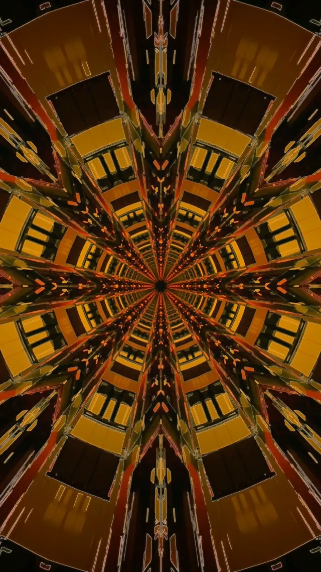 نفق النيون كاليدوسكوب نجمة انفجار VJ Loop 9:16 Reels 60fps شاشة توقف