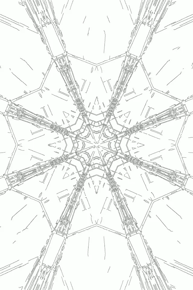 Неоновый туннель калейдоскоп звёздная сетка VJ Loop 2:3 Photo Portrait 60fps Screensaver