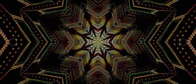 Neon Tunela Kaleidoskopia Izarra Pantaila-babeslea 21:9 Ultrawide 60fps VJ Loop